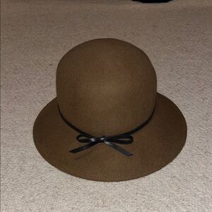 Target Brown Hat with Black Ribbon